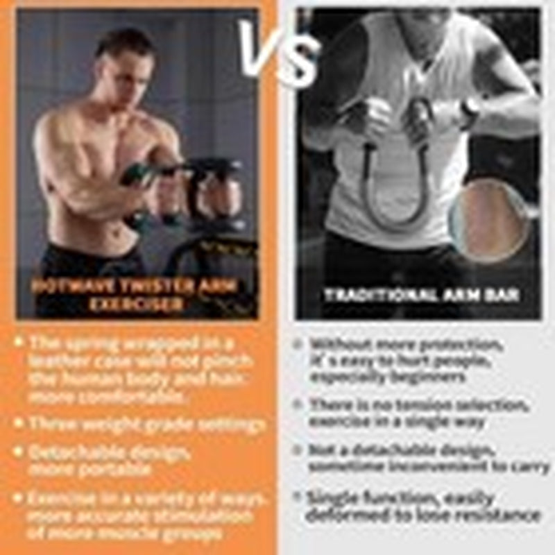 Shake Twister Arm Trainer, Twister Arm Exerciser Adjustable Chest Expander